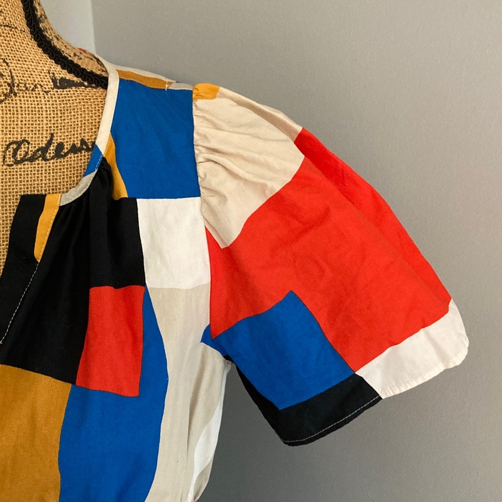 Anthropologie Multicolor Patchwork Mini Dress Wom… - image 2